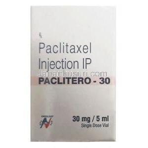 Paclitero 30 Injection, Paclitaxel　30mg, Injection vial, Hetero Healthcare, Box front view